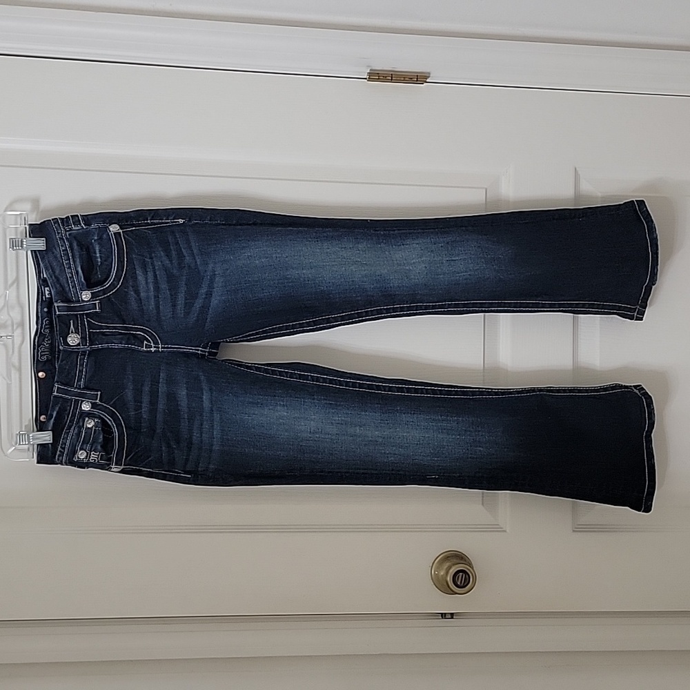 Miss Me Size 26, Mid-Rise Boot Blue Jean, Excellent Used Condition